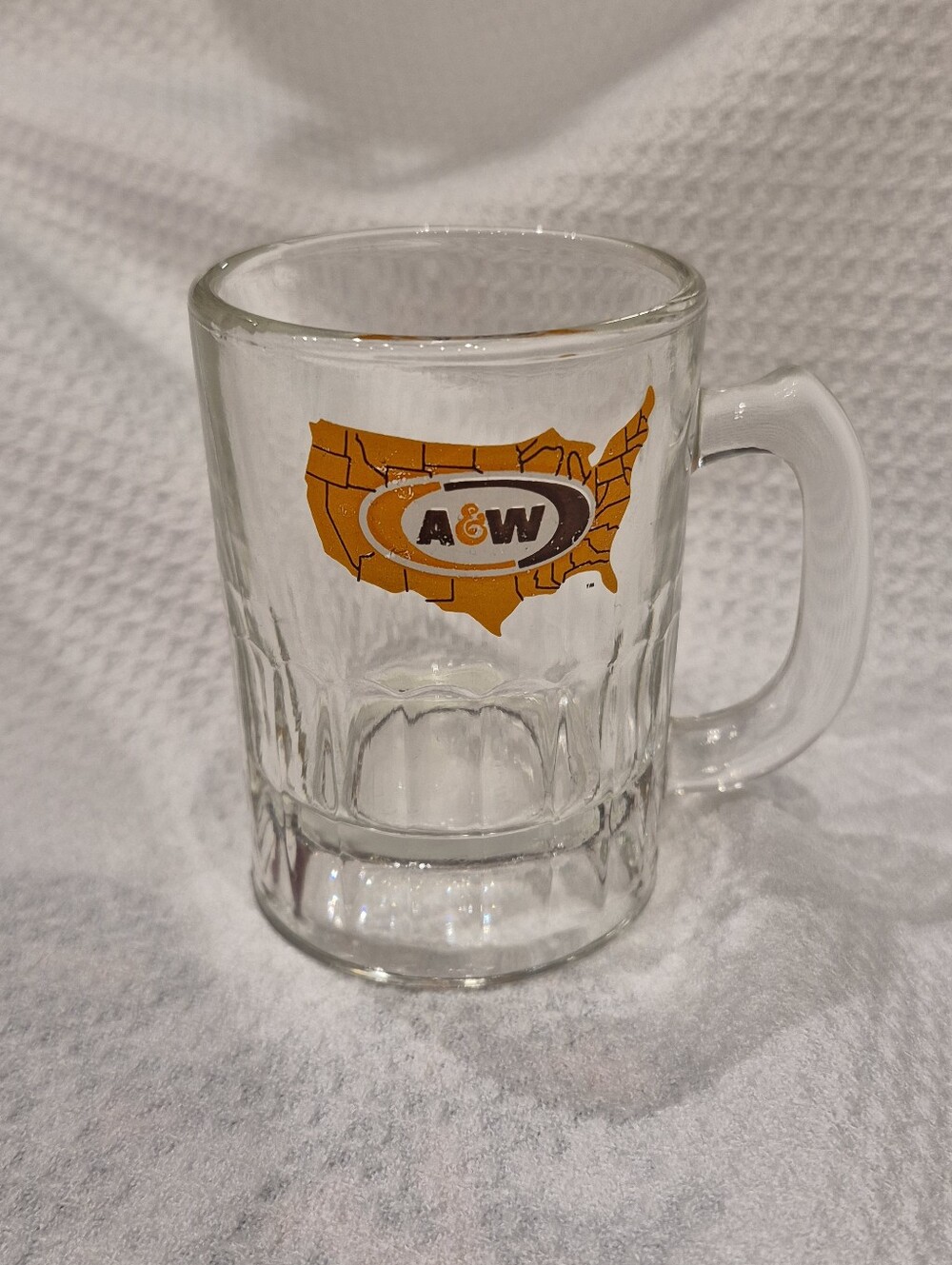 Vintage Mini A&W Heavy Glass Mug
